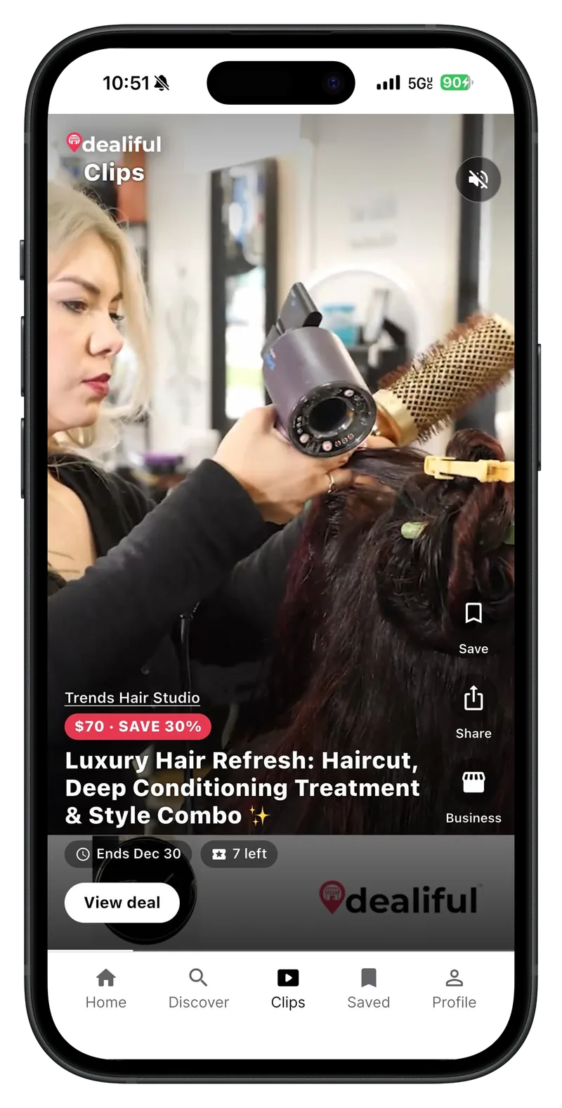 Dealiful Clips, short videos of local businesses